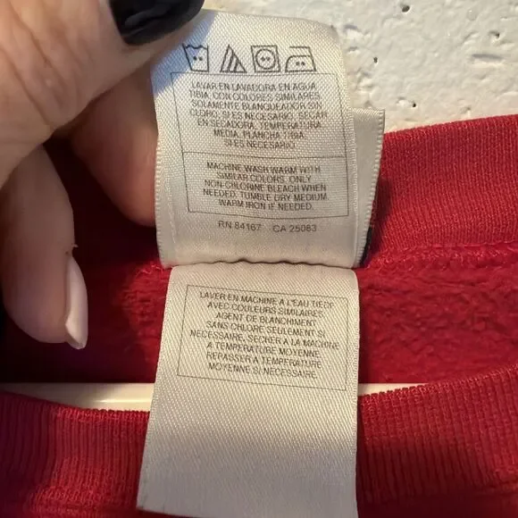 Vintage 1990s The Disney Store Mickey Mouse Sweatshirt Red Unixex Small - Picture 4 of 7